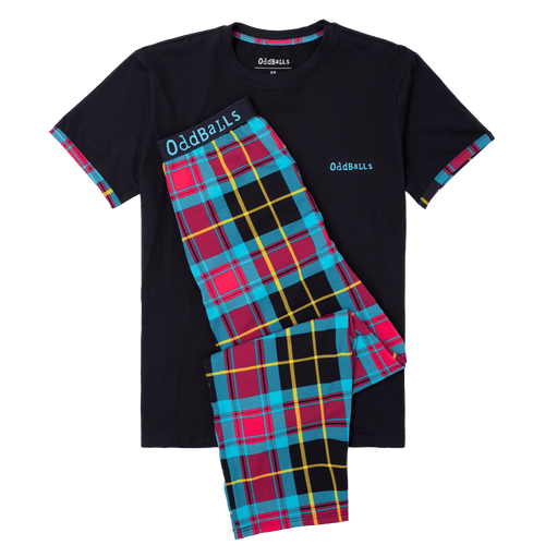 Tartan - Men's Long Pyjamas Set (T-Shirt & Trousers)