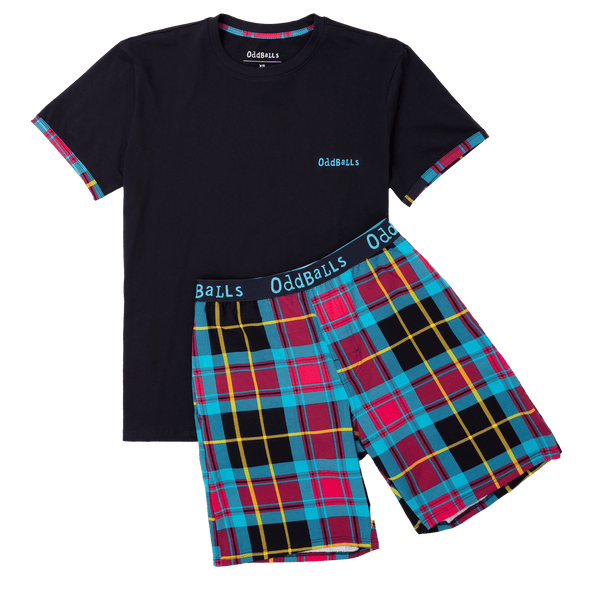 Tartan - Men's Short Pyjamas Set (T-Shirt & Shorts)