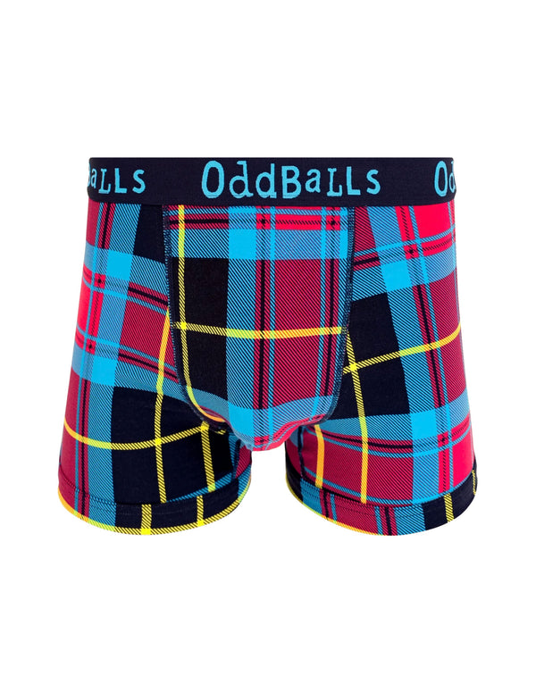 Tartan print cotton boxer shorts 3 pack