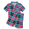 Tartan - Modal Men's Short Button Up Pyjamas Set