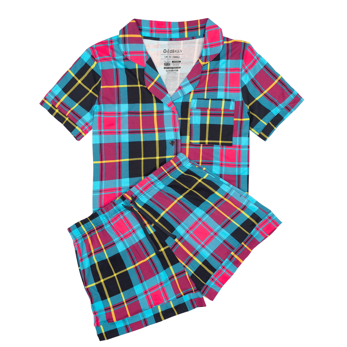 Tartan - Modal Women's Short Button Up Pyjamas Set
