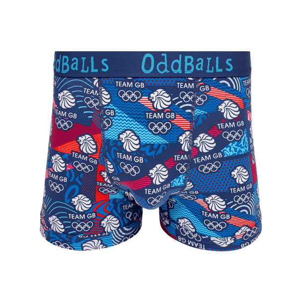 Team GB - Navy - Mens Cotton Boxer Shorts