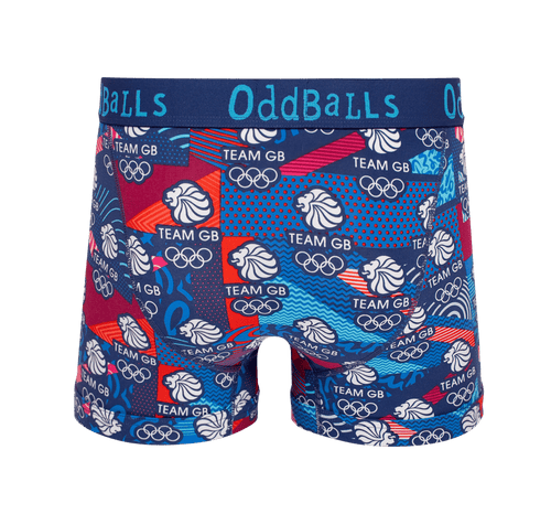 Team GB - Navy - Mens Cotton Boxer Shorts