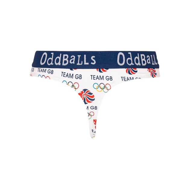 Team GB - White - Ladies Thong