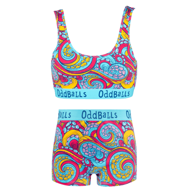 Tentacles Bundle - Womens Bralette & Boxers Matching Set front