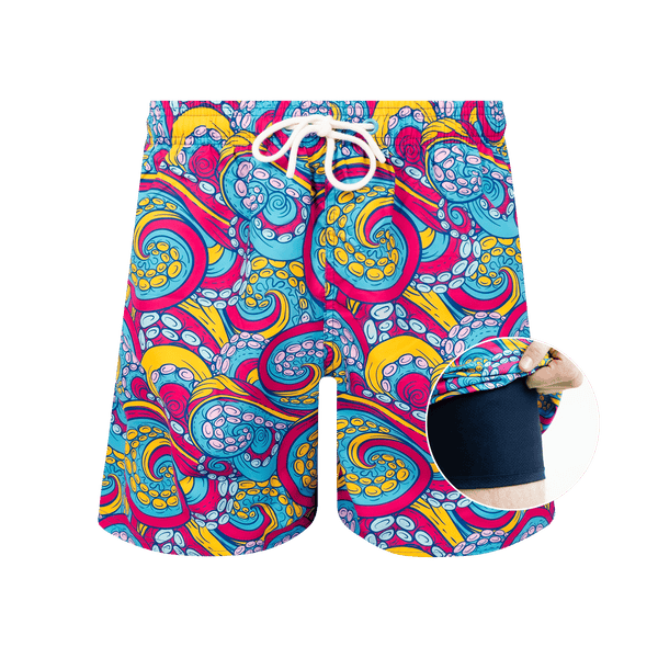 Tentacles - Mens Compression Swim Shorts & Towels
