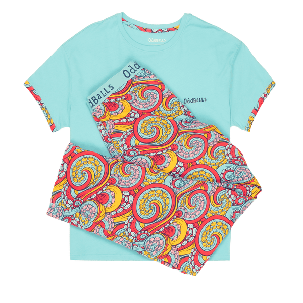 Tentacles - Women's Long Pyjamas Set (T-Shirt & Trousers)