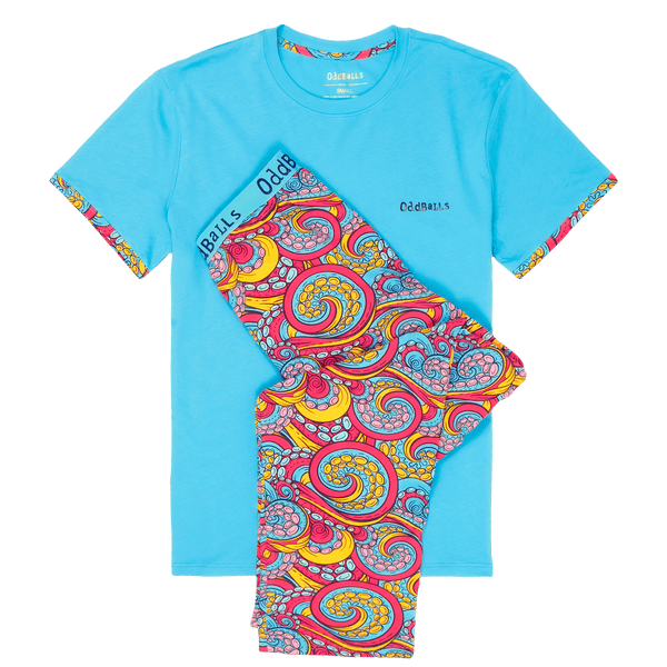 Tentacles - Men's Long Pyjamas Set (T-Shirt & Trousers)