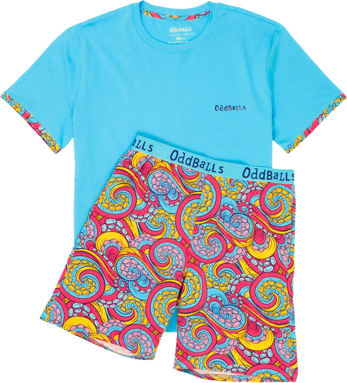Tentacles - Men's Short Pyjamas Set (T-Shirt & Shorts)