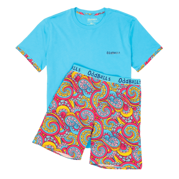 Tentacles - Men's Short Pyjamas Set (T-Shirt & Shorts)