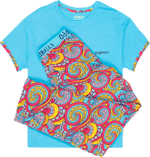 Tentacles - Women's Long Pyjamas Set (T-Shirt & Trousers)