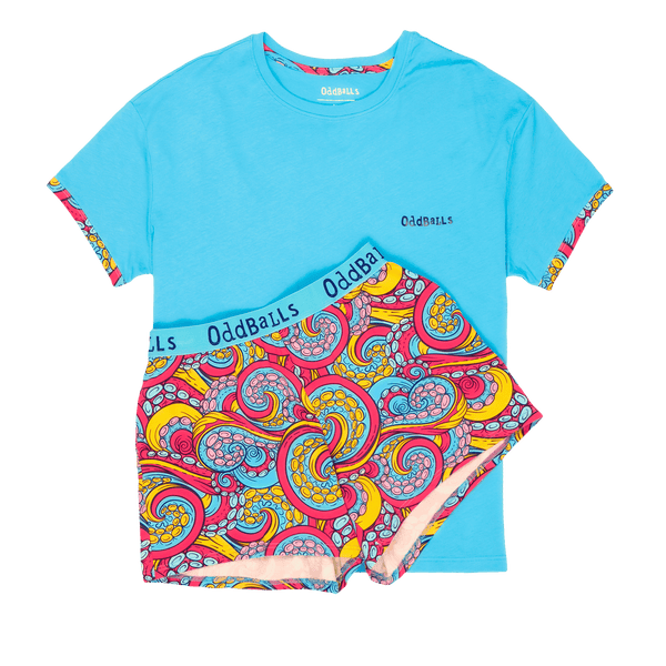 Tentacles - Women's Short Pyjamas Set (T-Shirt & Shorts)