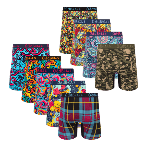 The Best Deal Bundle - Mens Bamboo Boxer Shorts 9 Pack back