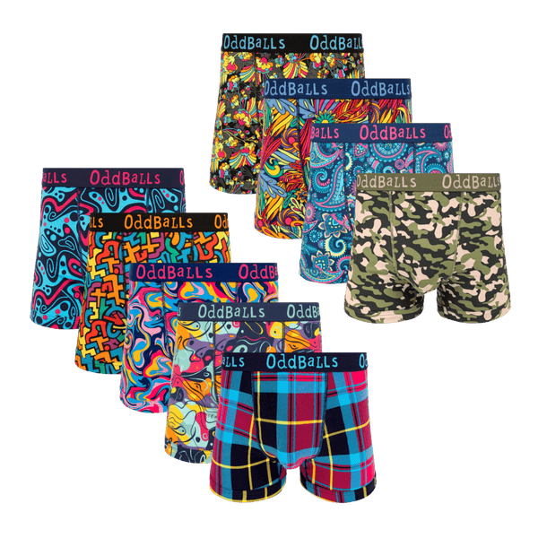 The Best Deal - Mens Cotton Boxer Shorts 9 Pack front