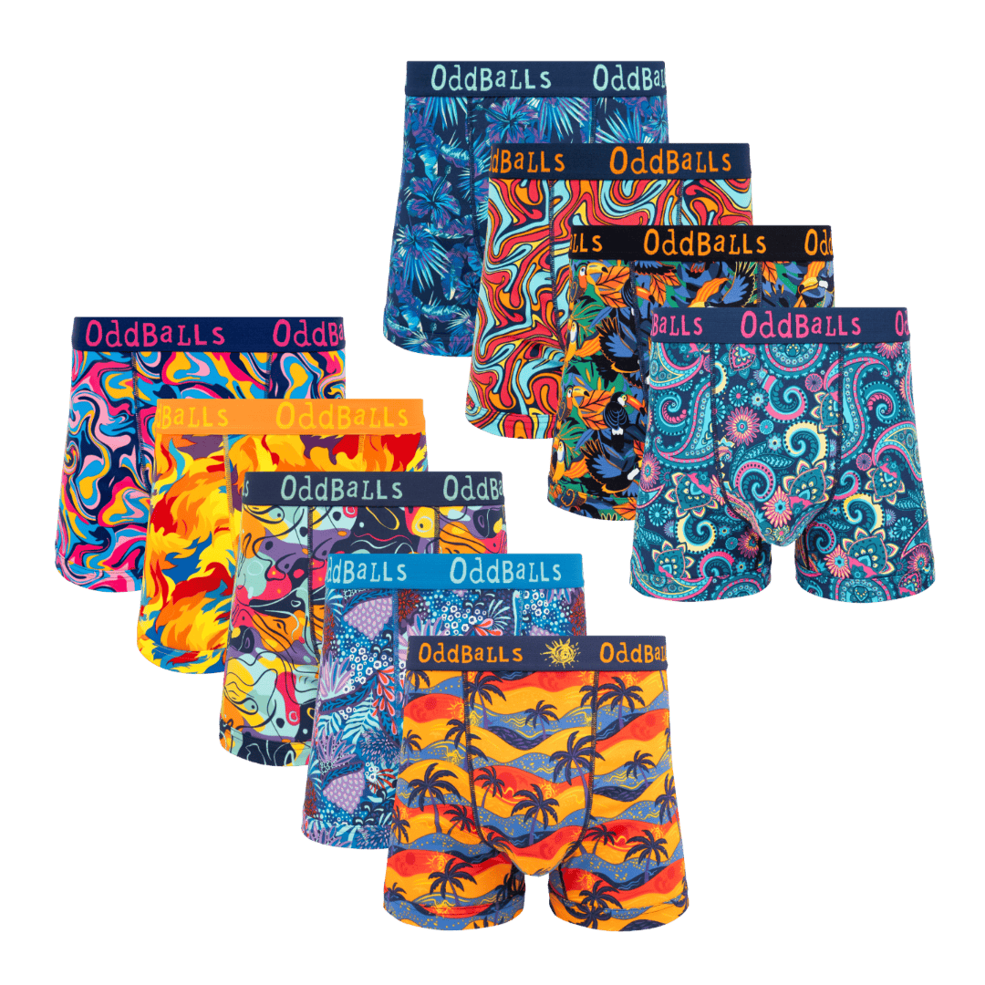 The Big Summer Bundle - Mens Boxer Shorts 9 Pack front