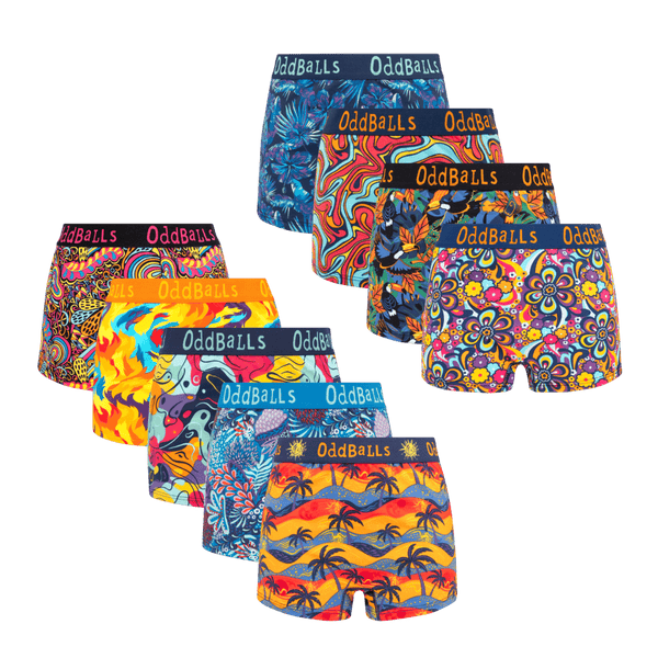 The Big Summer Sale Bundle - Ladies Cotton Boxer Shorts 9 Pack front