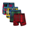 The Festive Tartan Bundle - Kids Cotton Boxer Shorts 4 Pack back