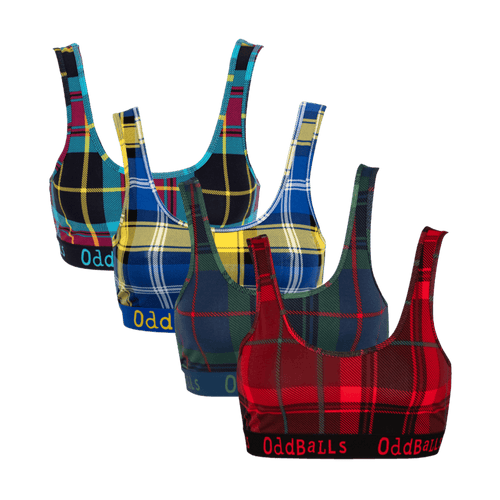 The Festive Tartan Bundle - Women's Bralette 4 Pack