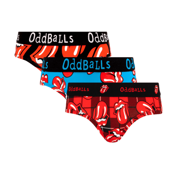 The Rolling Stones - Ladies Cotton Briefs 3 Pack front