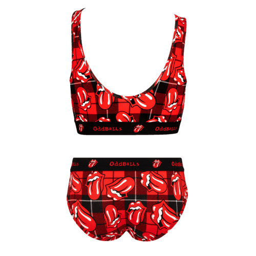 The Rolling Stones Tartan Bundle - Womens Bralette & Briefs Matching Set