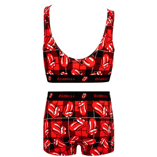 The Rolling Stones Tartan Bundle - Womens Bralette & Boxers Matching Set