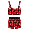 The Rolling Stones Tartan - Womens Bralette & Boxers Matching Set front