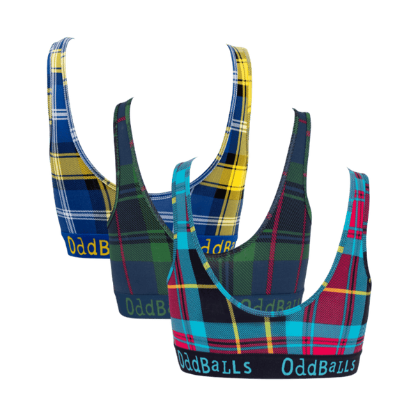 The Tartan Bundle - Ladies Bralette 3 Pack back