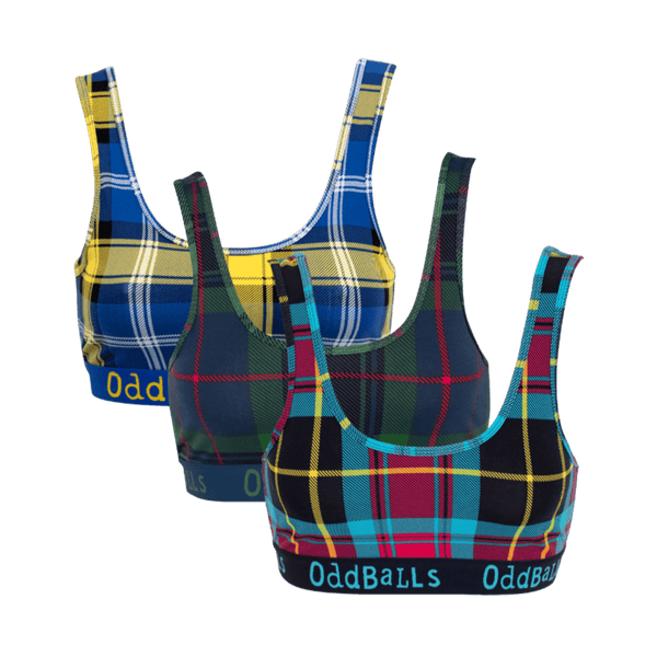 The Tartan Bundle - Ladies Bralette 3 Pack front