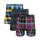 The Tartan Bundle - Mens Bamboo Boxer Shorts 3 Pack back