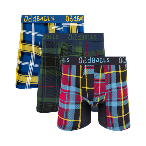The Tartan Bundle - Mens Bamboo Boxer Shorts 3 Pack front
