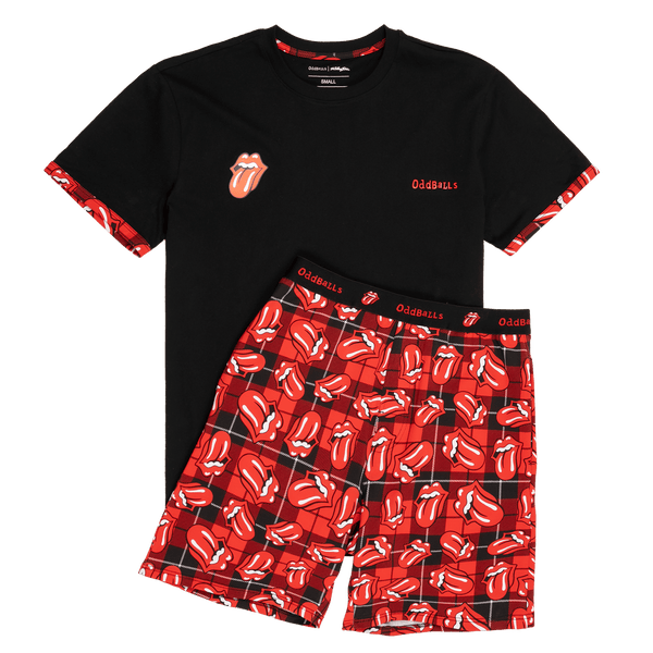 The Rolling Stones Tartan - Men's Short Pyjamas Set (T-Shirt & Shorts)