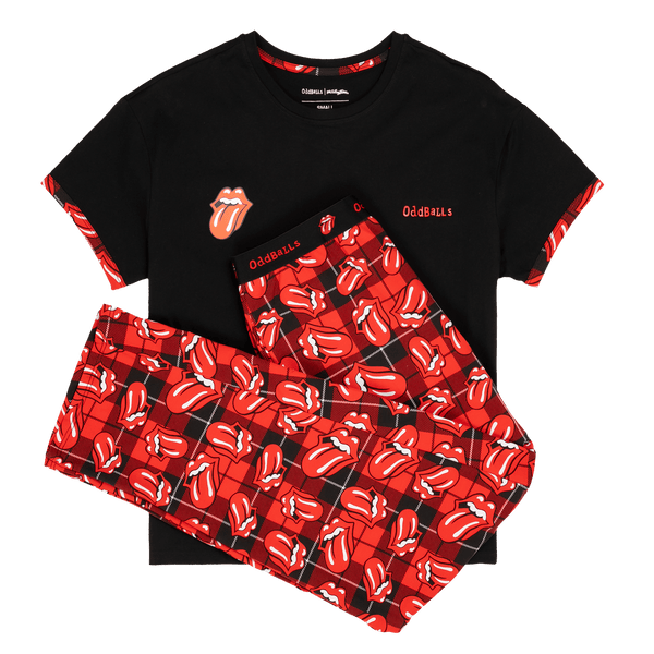 The Rolling Stones Tartan - Women's Long Pyjamas Set (T-Shirt & Trousers)