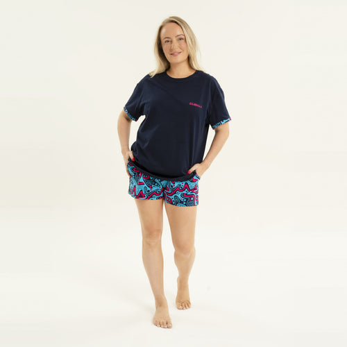 Tidal Wave - Women's Short Pyjamas Set (T-Shirt & Shorts)