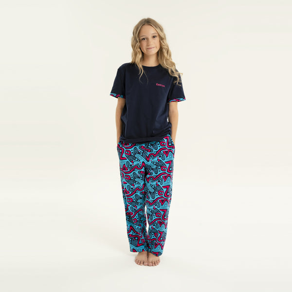 Tidal Wave - Kids Long Pyjamas Set (T-Shirt & Trousers)
