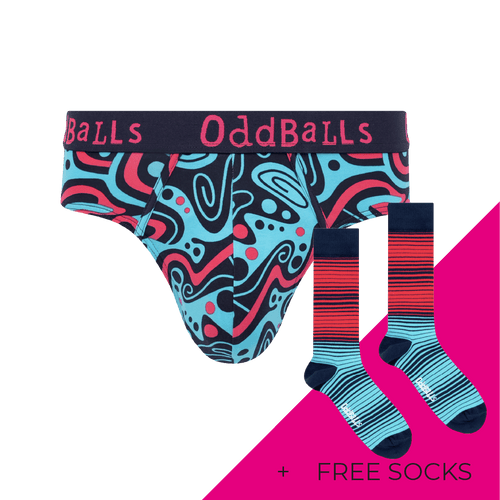 Men's Patterned Cotton Briefs Subscription - Monthly (Free Socks + Free Delivery + Free Delivery!)