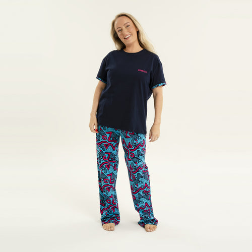 Tidal Wave - Women's Long Pyjamas Set (T-Shirt & Trousers)