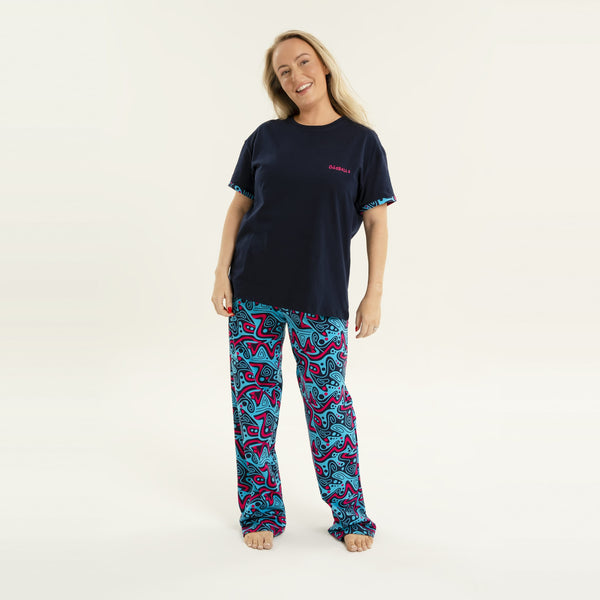 Tidal Wave - Women's Long Pyjamas Set (T-Shirt & Trousers)