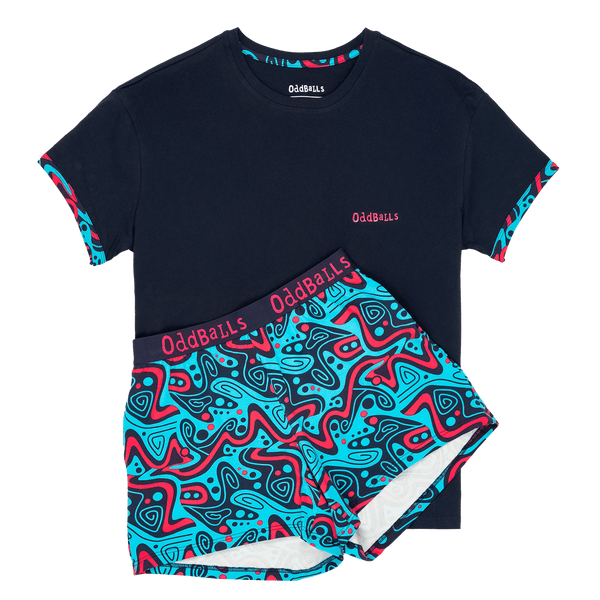 Tidal Wave - Women's Short Pyjamas Set (T-Shirt & Shorts)