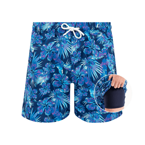 Tropical - Dad & Lad Compression Swim Shorts Bundle