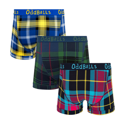 The Tartan Bundle - Mens Cotton Boxer Shorts 3 Pack
