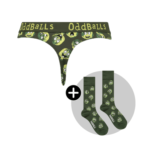 Sprout of Control Bundle - Ladies Cotton Thong & Matching Socks