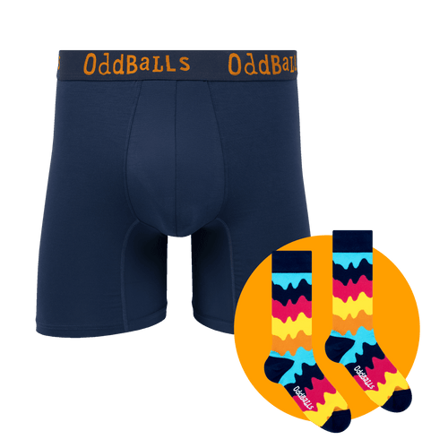 Twilight Bundle - Mens Bamboo Boxer Shorts & Matching Sock
