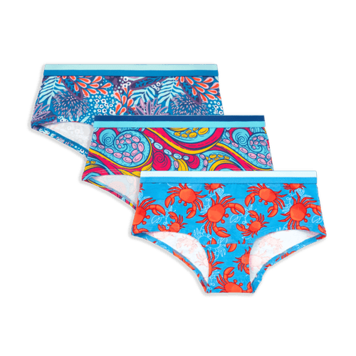Under The Sea Bundle - Girls Cotton Knickers 3 Pack