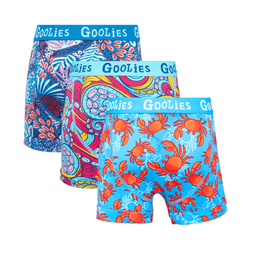 Under The Sea Bundle - Kids Cotton Boxer Shorts 3 Pack
