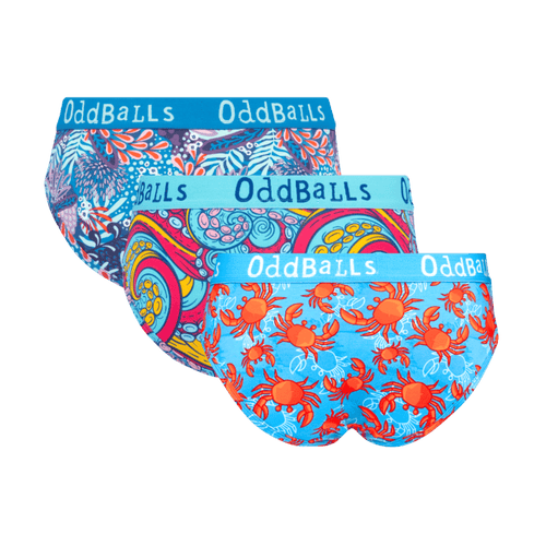 Under The Sea Bundle - Ladies Cotton Briefs 3 Pack