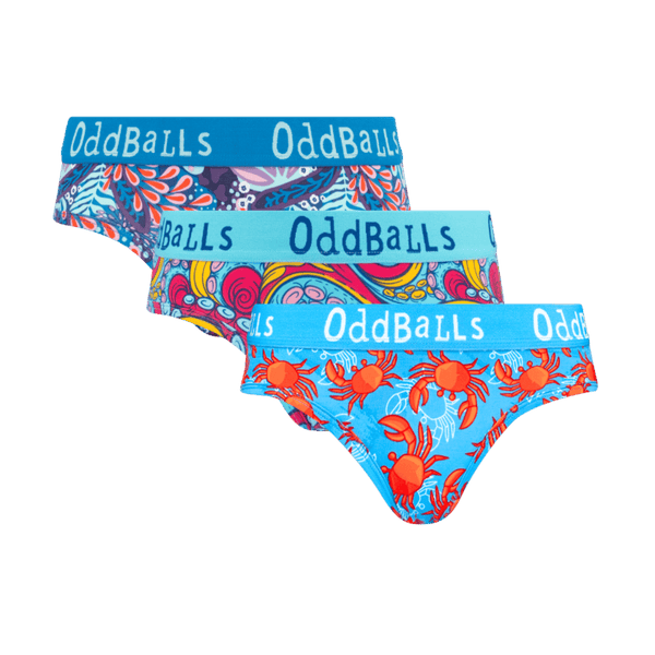 Under The Sea Bundle - Ladies Cotton Briefs 3 Pack front