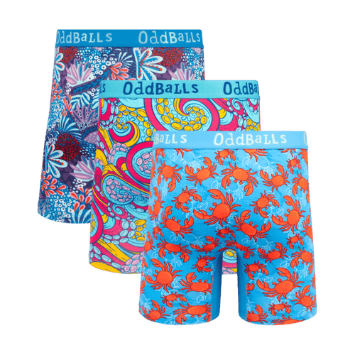 Under The Sea Bundle - Mens Bamboo Boxer Shorts 3 Pack
