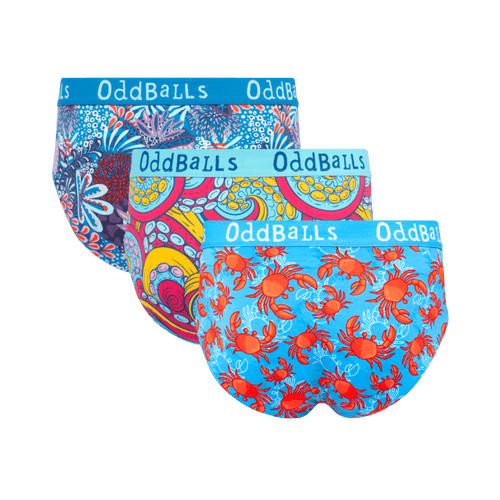 Under The Sea Bundle - Mens Cotton Briefs 3 Pack