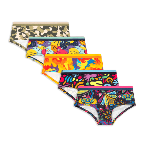 VIP Cheeks Bundle - Girls Cotton Knickers 5 Pack