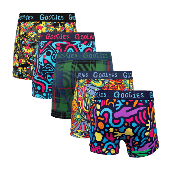 VIP Cheeks Bundle - Kids Cotton Boxer Shorts 5 Pack back